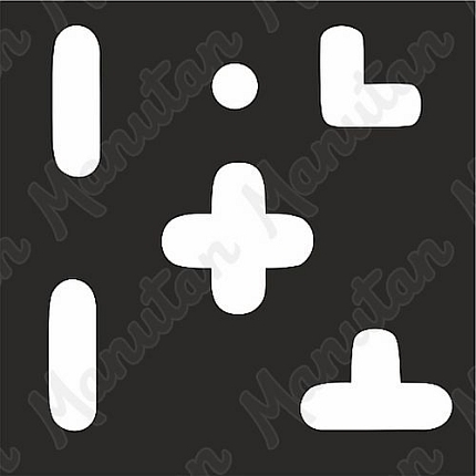 Šablona pro označení skladovacích míst, Plast 940 x 940 mm tl. 0.5 mm