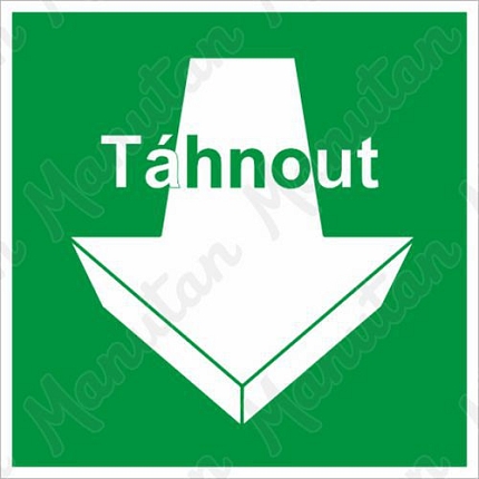 Táhnout, samolepka 100 x 100 x 0,1 mm, fotoluminiscenční zelená