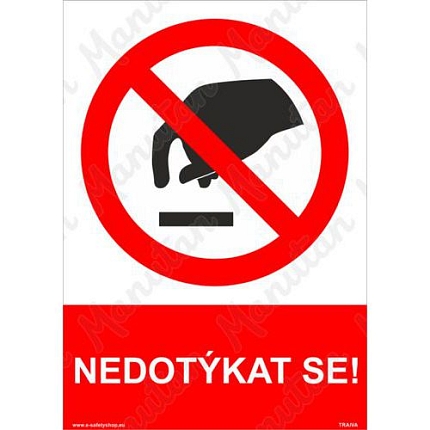 Nedotýkat se, plast 148 x 210 x 0,5 mm A5