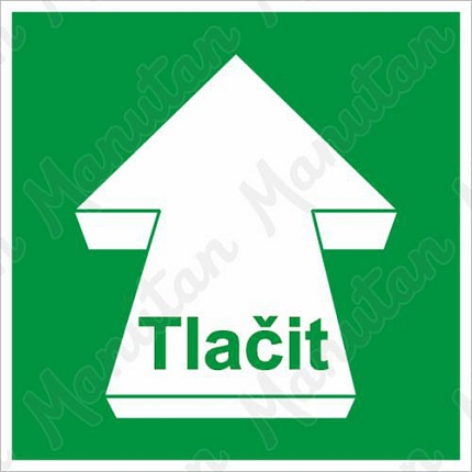 Tlačit, samolepka 100 x 100 x 0,1 mm