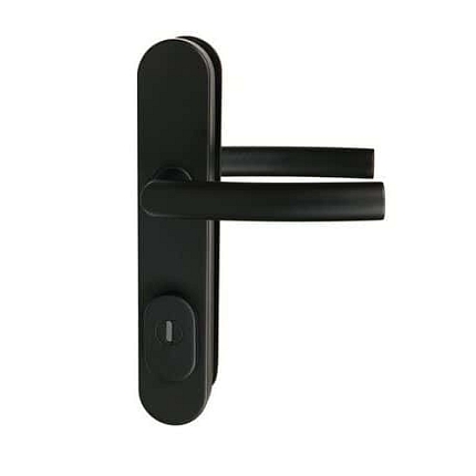 Hliníkové bezpečnostní kování R711, klika/klika s překrytím vložky, ZB.92, TB3, černá