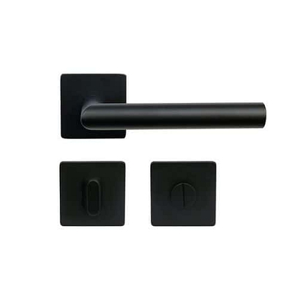 Nerezové interiérové kování Form.WC, magnetické rozety, černá