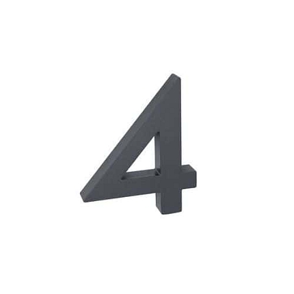 Hliníkové číslo v 3D provedení se strukturovaným povrchem, znak 