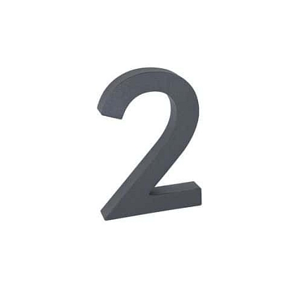 Hliníkové číslo v 3D provedení se strukturovaným povrchem, znak 