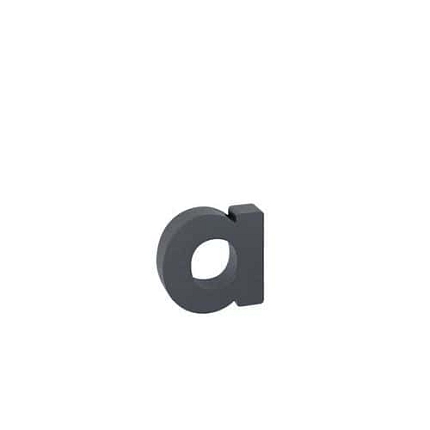 Hliníkové číslo v 3D provedení se strukturovaným povrchem, znak 