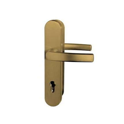 Hliníkové bezpečnostní kování R111, klika/klika bez překrytí vložky, PZ.92, TB3, bronzový elox