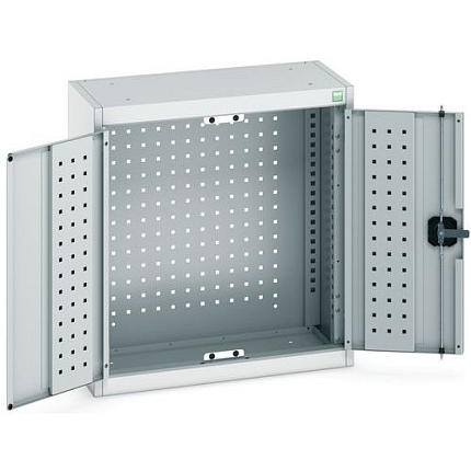 Závěsná skříňka Bott Cubio, zadní panel typu perfo, 70 x 65 x 32,5 cm, šedá-šedá