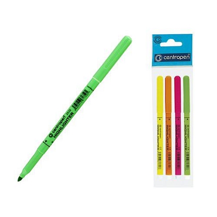 Zvýrazňovač CENTROPEN 2532/4 sada