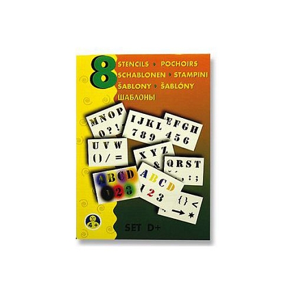 Šablony na foukací fixy CENTROPEN set D+