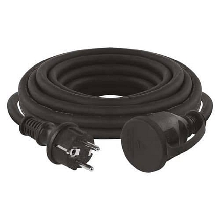 Venkovní prodlužovací kabel, 5 m, 1 zásuvka, guma - neopren, 1,5 mm2