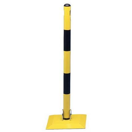Sklopný ocelový sloupek Varna, žlutá/černá