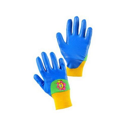 Rukavice DRAGO, dětské, máčené v nitrilu, modré