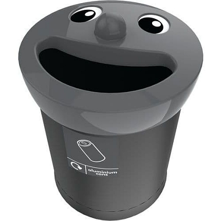 Odpadkový koš Smiley Face 52 l na plechovky černý