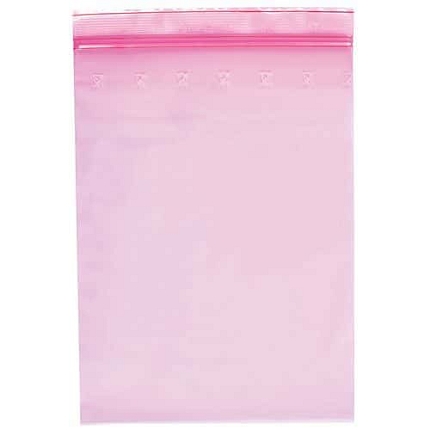 Minigrip® pe antistatický sáček růžový 80µ 180x250.