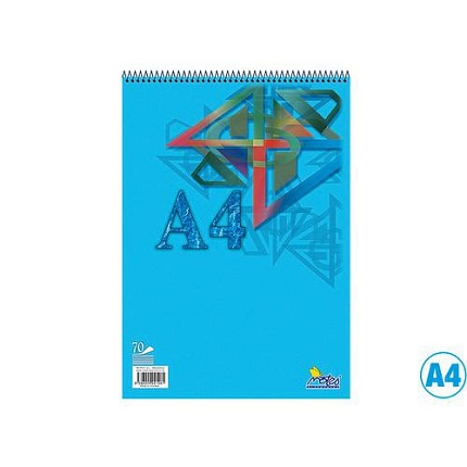 Blok spirála hlava A4 bílý 14070