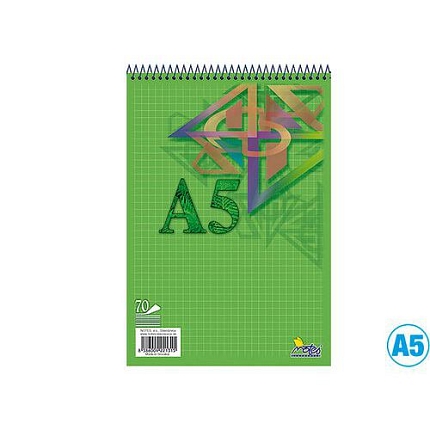 Blok spirála hlava A5 čtvereček 15075