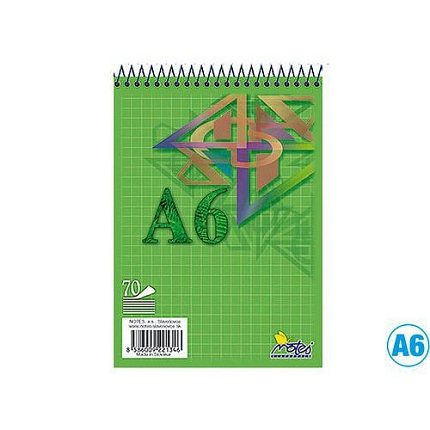 Blok spirála hlava A6 čtvereček 16075