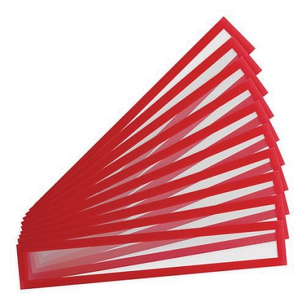 Informační kapsy Magneto Pro Solo Tarifold, magnetické, 80 x 445 mm, červená, 10 ks