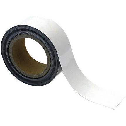 Magnetická páska na regály Manutan Expert, 10 m, bílá, šířka 50 mm