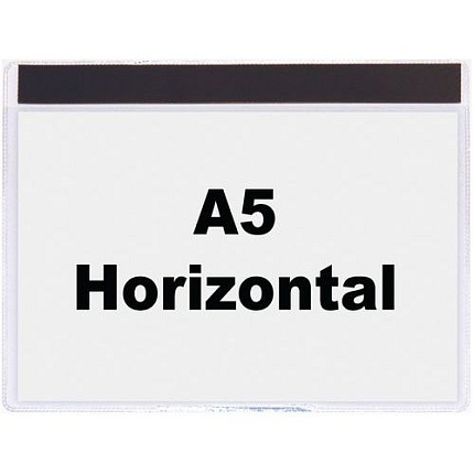 Informační kapsy Manutan Expert, A5, magnetické, 10 ks, na šířku