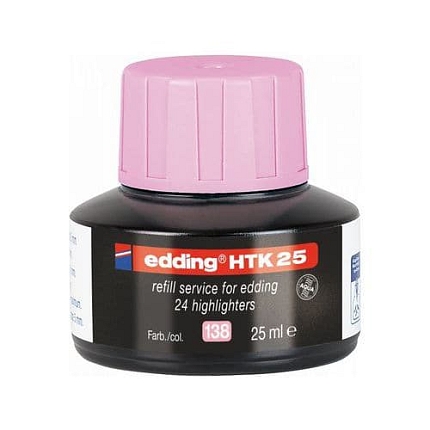 Náhradní inkoust pro zvýrazňovače edding HTK 25, pastelově růžový (138)