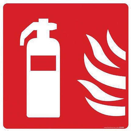 Požární tabulka Manutan Expert - Hasicí přístroj, samolepicí fólie, 350 mm