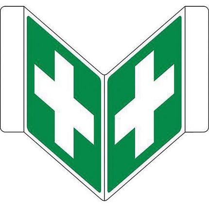 Bezpečnostní tabulka Manutan Expert  - První pomoc, hliník, 120 mm