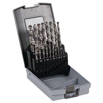 Sada vrtáků do kovu Manutan Expert, 19 ks, průměr 1 - 10 mm