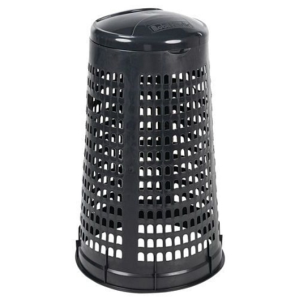 Stojan Element na odpadkové pytle s víkem, šedý/šedý