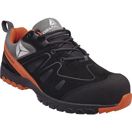Nízké semišové boty S3 HRO SRC Black/Orange - 47