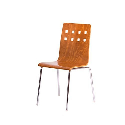 Dřevěná jídelní židle Nela Chrome, třešeň