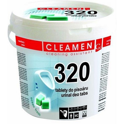 Cleamen 320 tablety do pisoáru deo - zelené 1,5kg