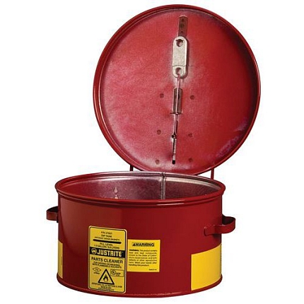 Bezpečnostní nádoba pro čištění dílů Justrite, 4 l, červená