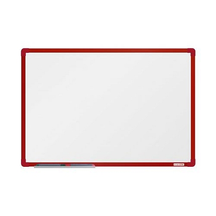 Bílá magnetická tabule boardOK, 90 x 60 cm, červená