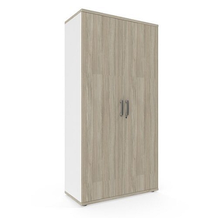 Vysoká skříň Viva, 179 x 90 x 42 cm, s dvířky, dub oyster/bílá