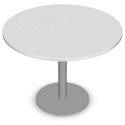 Kruhový konferenční stůl Misao Manutan Expert, 74 x 100 cm, bílá