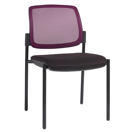 Konferenční židle Manutan Expert Ritz, sada 2 kusům, černá/fialová