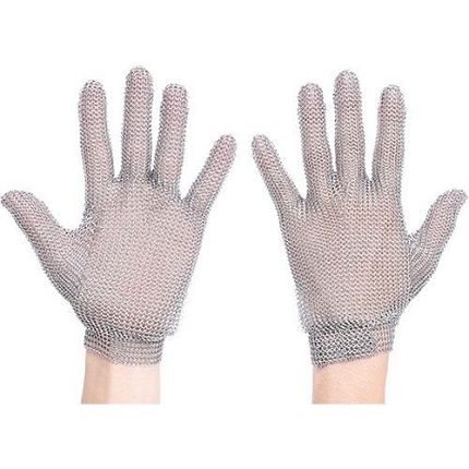 Rukavice Chainmail, stříbrná, vel. XL