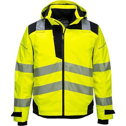 Prodyšná bunda PW3 Extreme Rain, černá/žlutá, vel. XXL