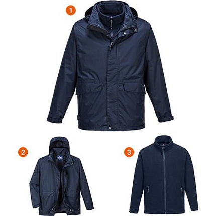 Prodyšná bunda Argo 3v1, modrá, vel. XXXL