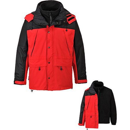 Prodyšná bunda Orkney 3v1, červená, vel. M