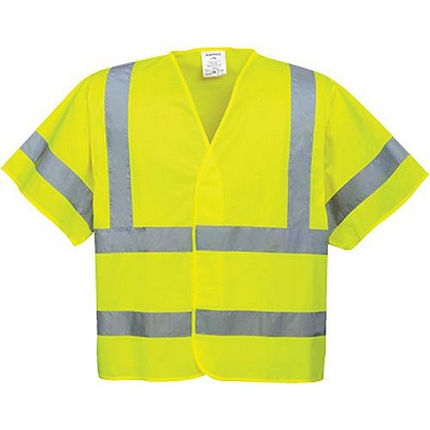 Reflexní vesta s krátkým rukávem Hi-Vis, žlutá