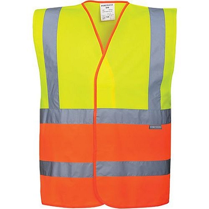 Reflexní vesta Plus Hi-Vis, žlutá/oranžová, vel. S - M