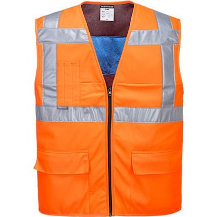 Reflexní ochlazující vesta Hi-Vis, oranžová, vel. S - M