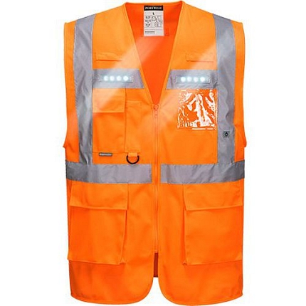 Reflexní vesta Executive Orion LED Hi-Vis, oranžová