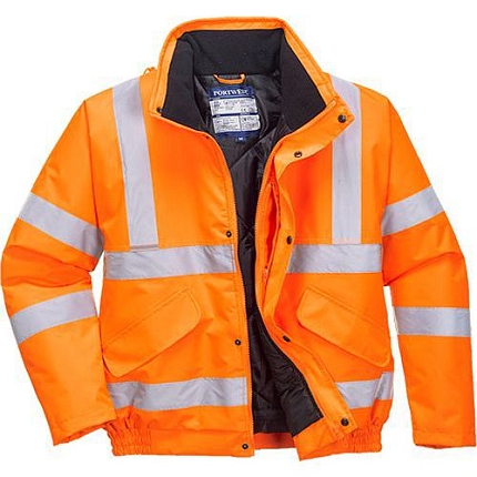Reflexní nepromokavá bunda Bomber RIS Hi-Vis, oranžová, vel. 5XL