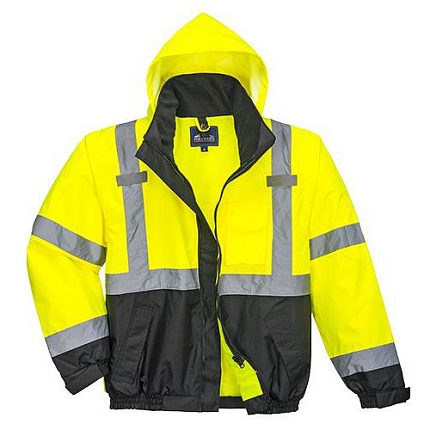 Reflexní nepromokavá bunda bomber Hi-Vis Premium 3v1, žlutá/černá, vel. 5XL