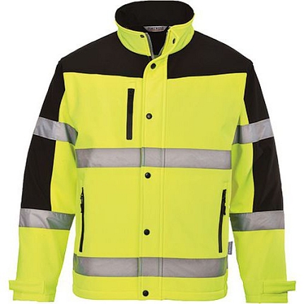 Reflexní softshelová bunda 3L Hi-Vis, žlutá, vel. L