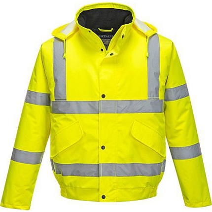 Reflexní nepromokavá bunda bomber Rocket Hi-Vis, žlutá, vel. M