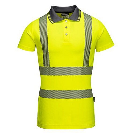 Dámská reflexní polokošile s krátkým rukávem Pro Hi-Vis, žlutá